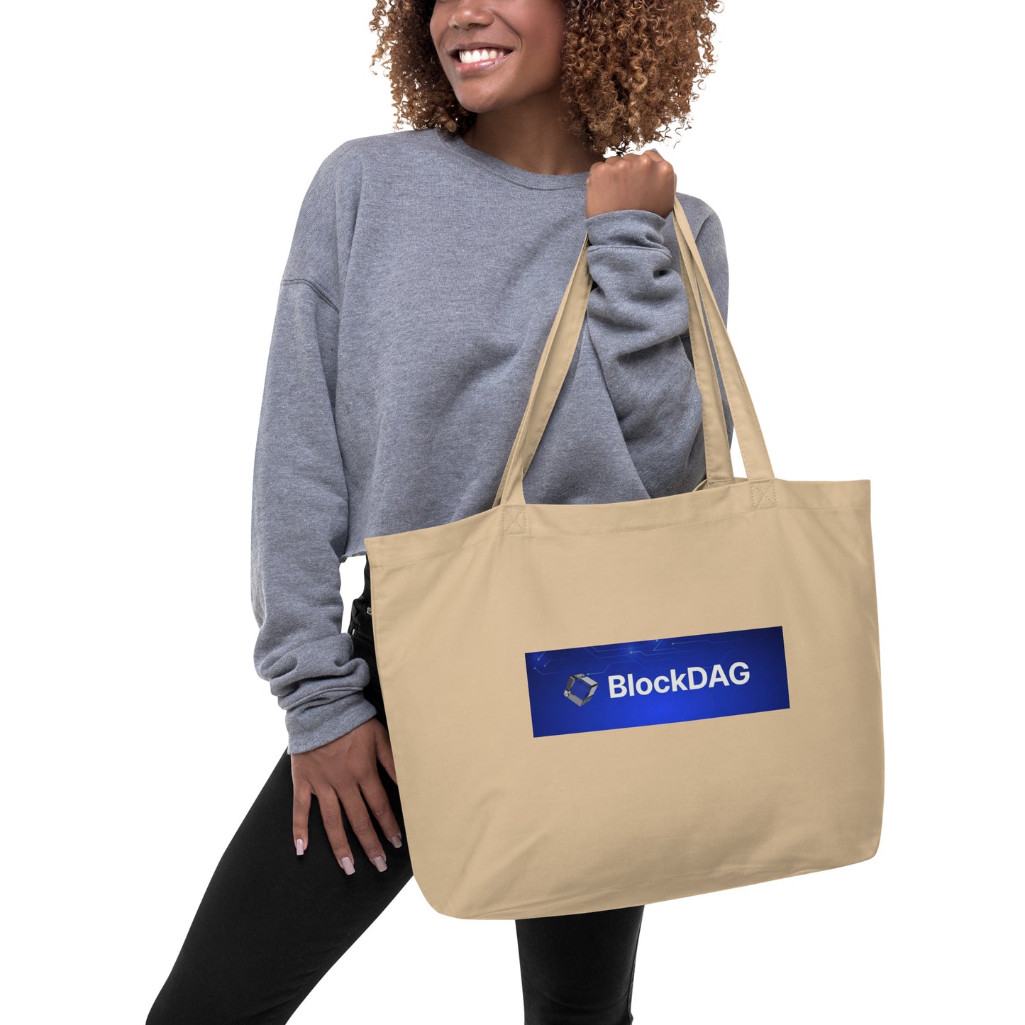 Large organic tote bag